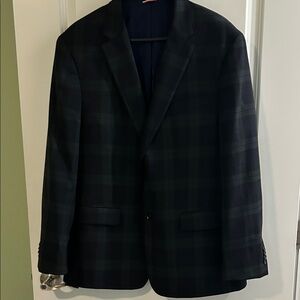 Tommy Hilfiger Men's Black Plaid Blazer